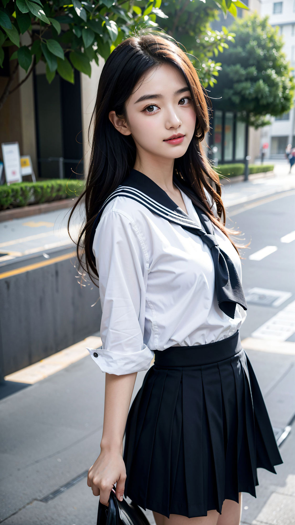 サンプル画像2:女子校生 露出狂【4K超高画質】JK(愛の女神) [d_307671]