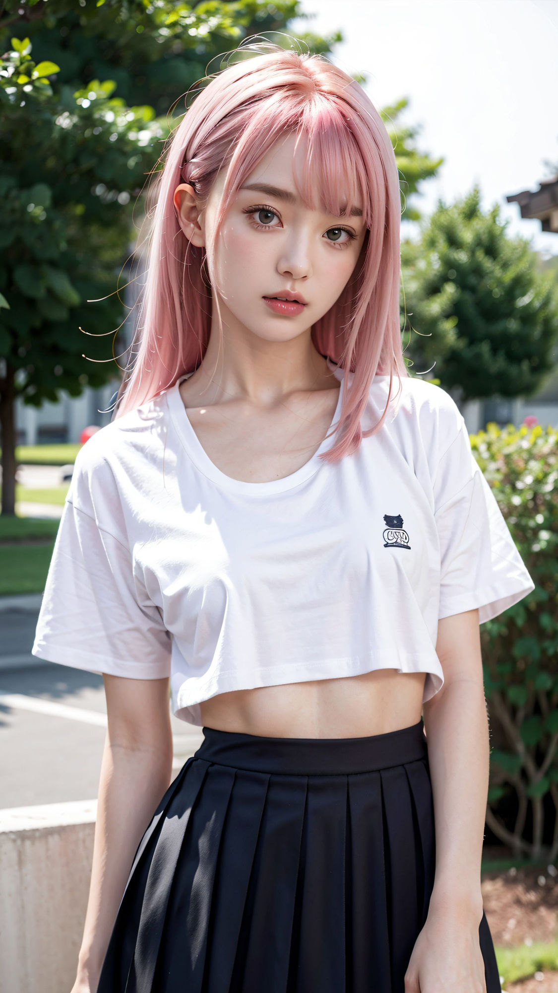 サンプル画像4:女子校生 露出狂【4K超高画質】JK(愛の女神) [d_307671]