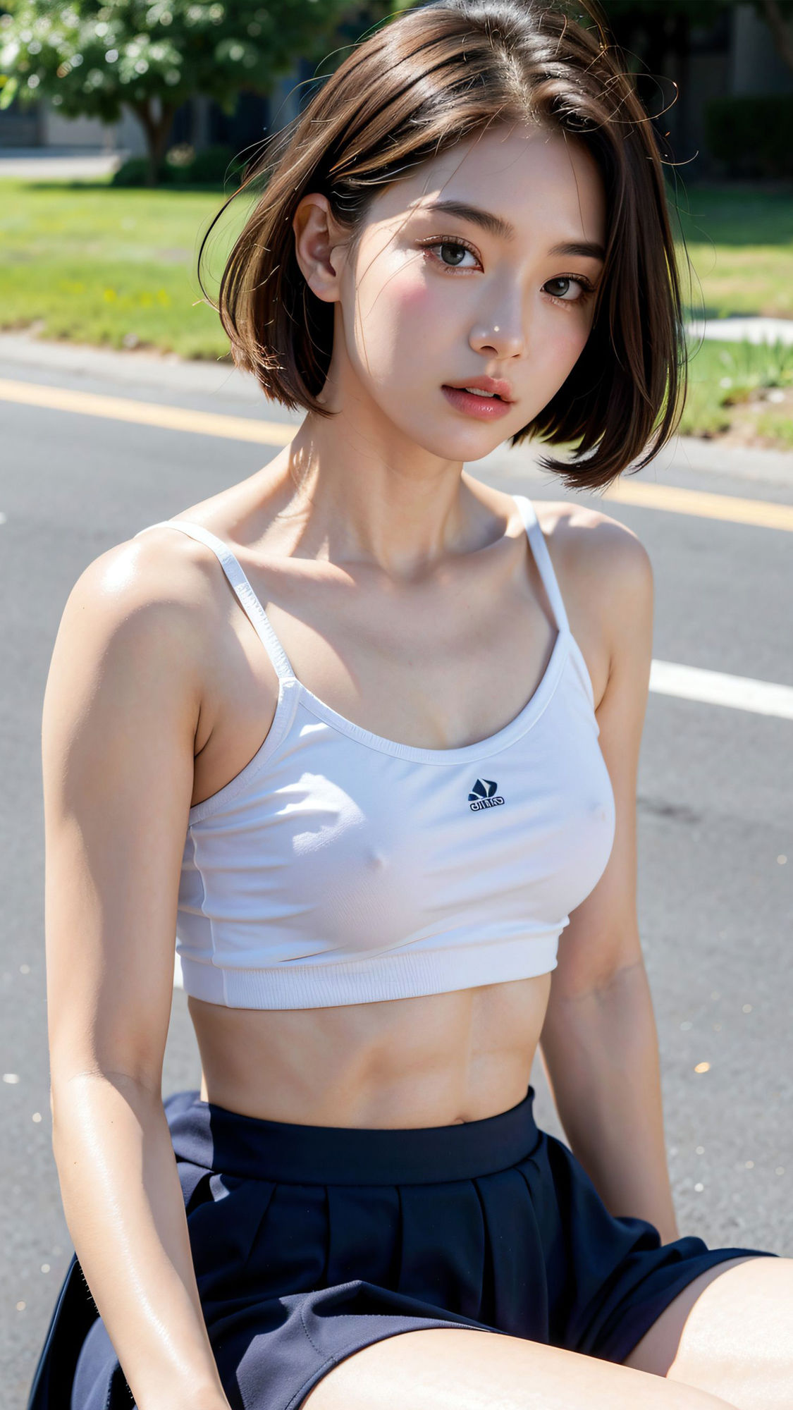 サンプル画像5:女子校生 露出狂【4K超高画質】JK(愛の女神) [d_307671]