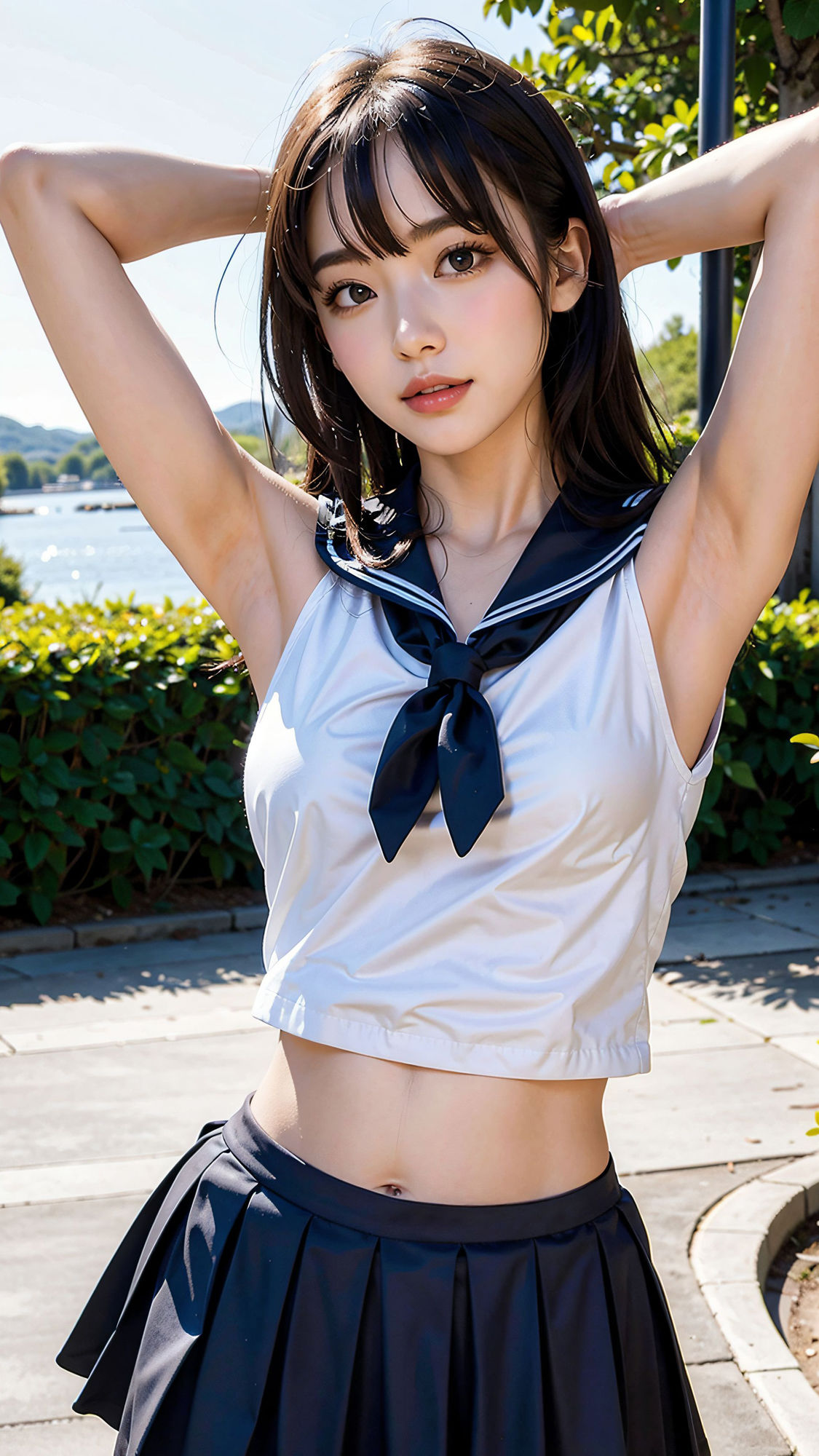 サンプル画像6:女子校生 露出狂【4K超高画質】JK(愛の女神) [d_307671]