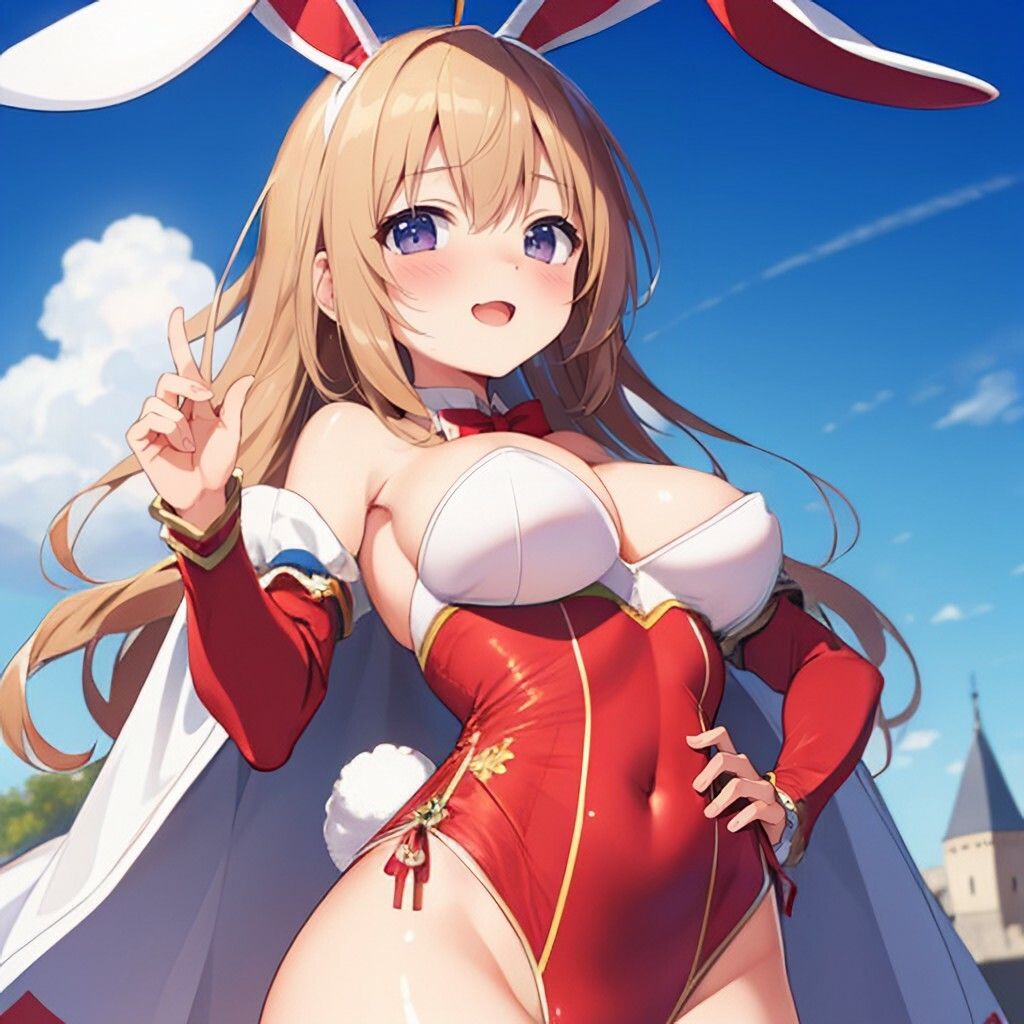 サンプル画像1:ファンタジー風うさみみさん(ほげふが) [d_307708]