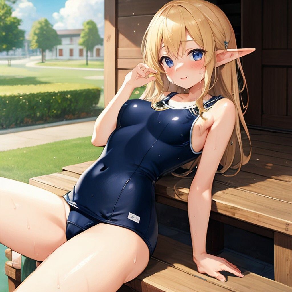 サンプル画像4:スク水風エルフさん(ほげふが) [d_307712]