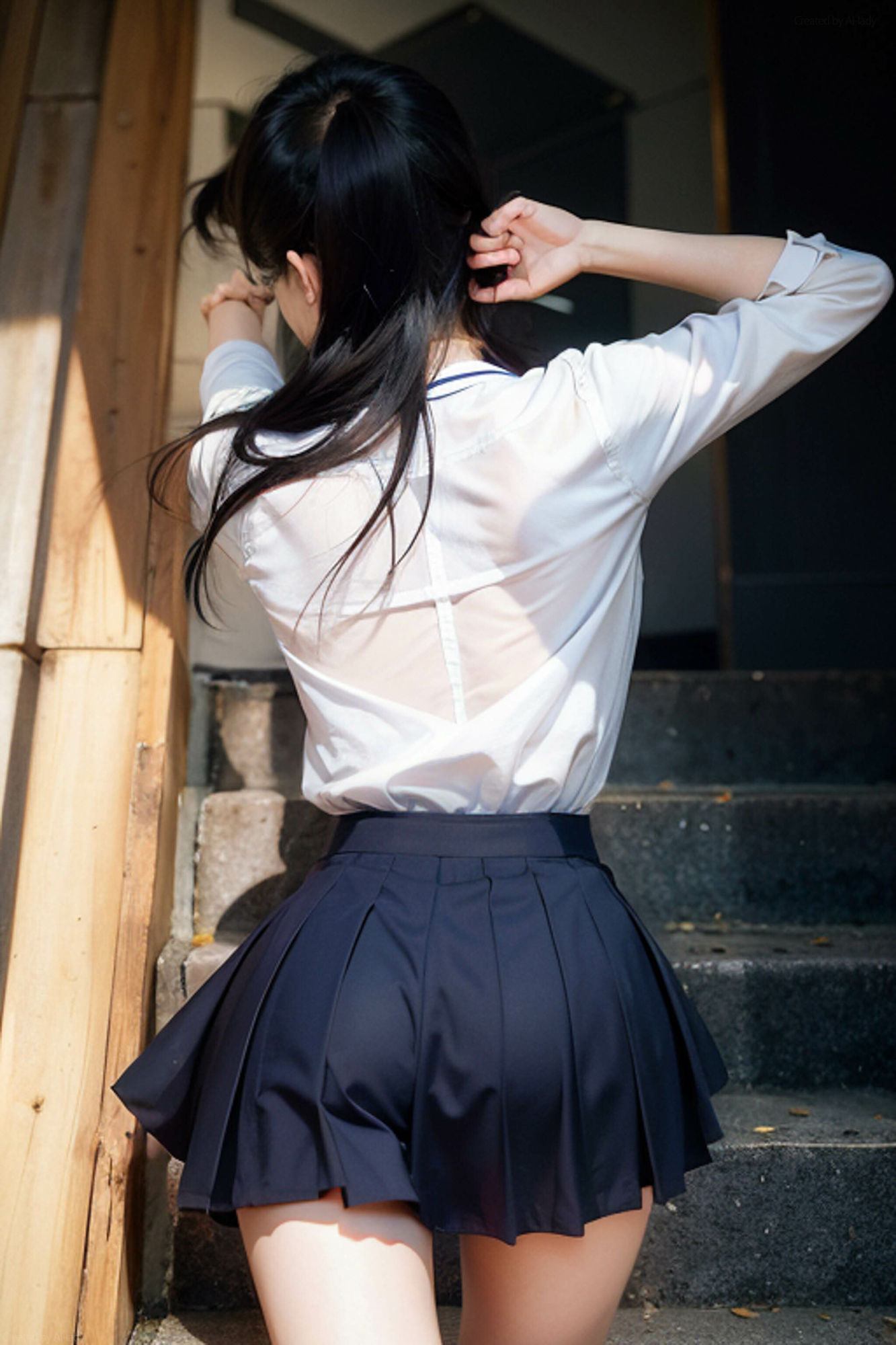 サンプル画像2:AIヌード写真館 020 「パンチラ」(AI-lady) [d_307831]