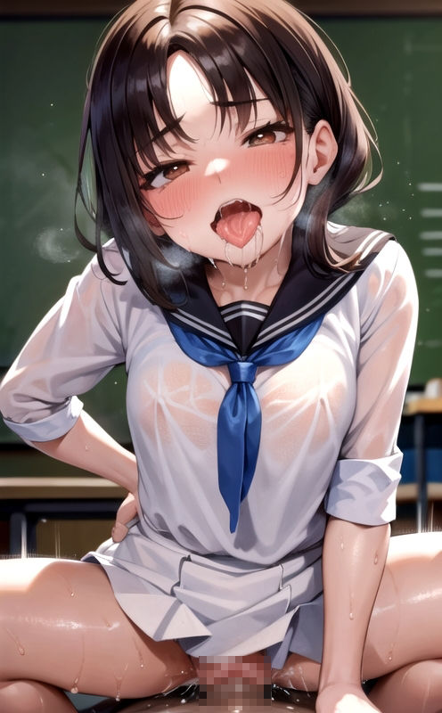 サンプル画像5:女子校生が淫らに絶頂＆教室で緊縛大失禁(fantastic ai) [d_307969]