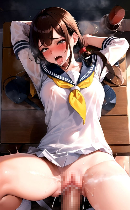 サンプル画像6:女子校生が淫らに絶頂＆教室で緊縛大失禁(fantastic ai) [d_307969]