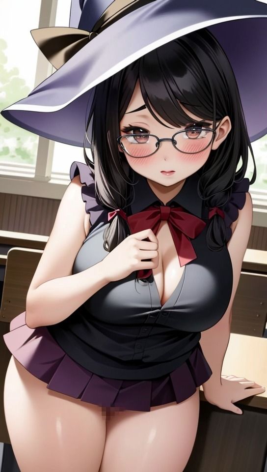 サンプル画像2:同級生のコスプレ、メガネ魔女娘編2(べりーパイ) [d_307978]