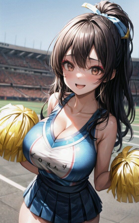 サンプル画像4:爆乳チア スポーツってイイね。(AIイラストラボ) [d_308024]