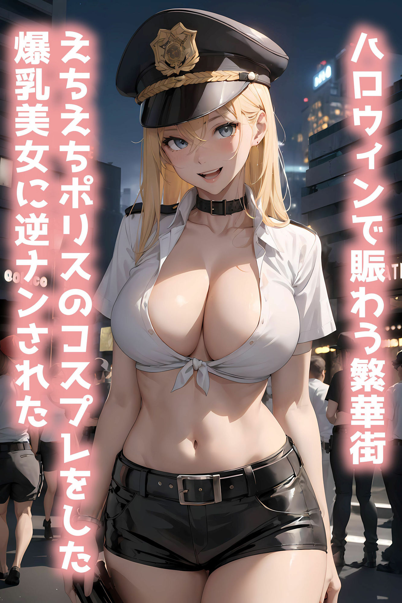 サンプル画像1:爆乳美女に食べられちゃった僕ーパリピ女子をハロウィンナンパー［えちえちポリス］(AI美少女Production) [d_308050]