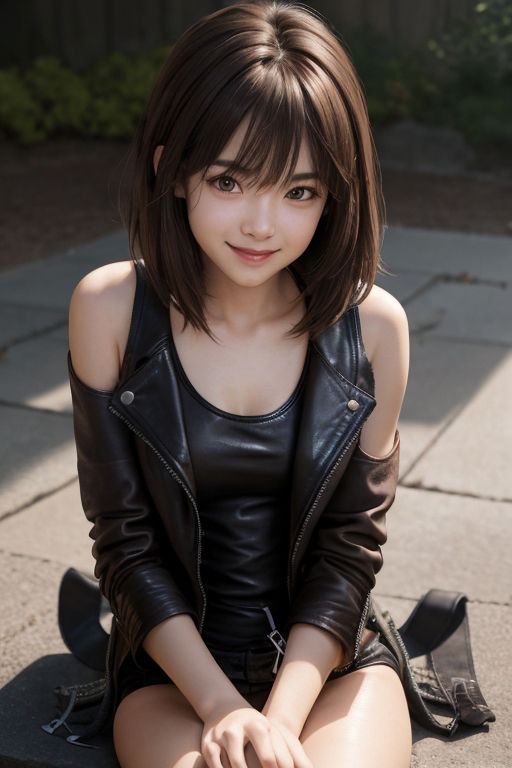 サンプル画像6:幼顔の彼女とそそられる笑顔(natukiAI倶楽部) [d_308254]