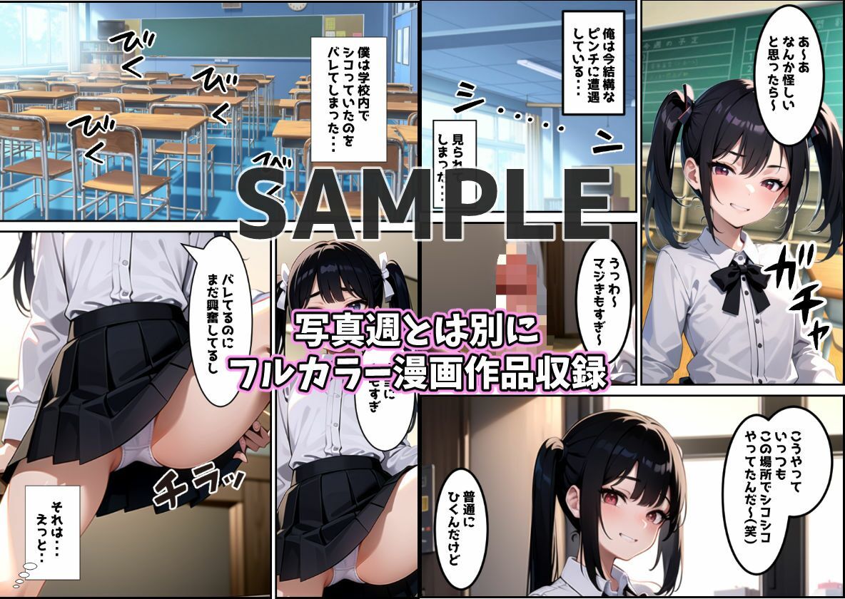 サンプル画像2:メス○キ貧乳女子にシコってるのがバレて襲われる話(kawaii創造) [d_308302]