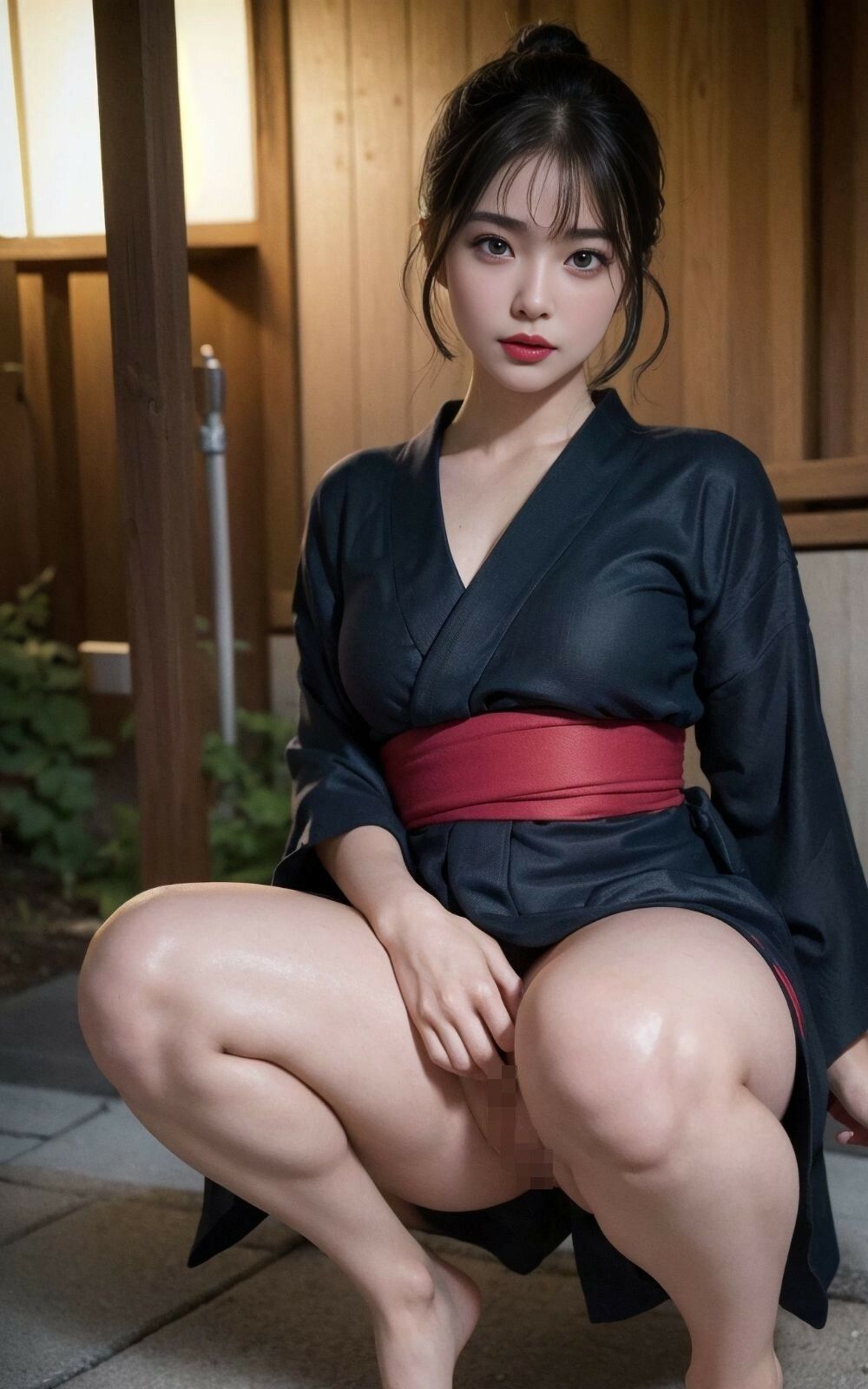 サンプル画像4:着物をはだけた貧乳女子(ぷにぷに秘宝館) [d_308317]