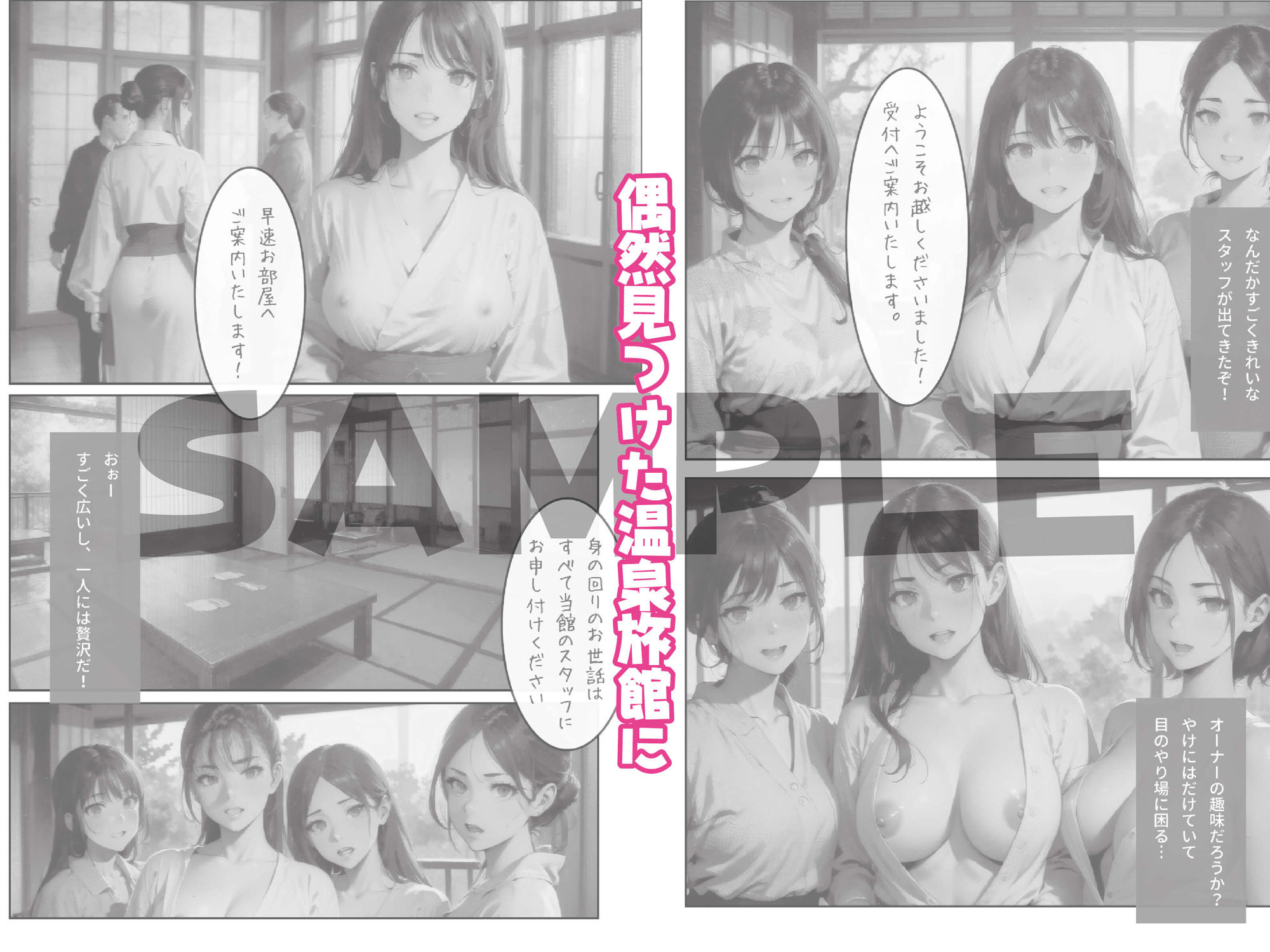 サンプル画像6:美少女温泉旅館 はーれむ道中記 前編(AIura369) [d_308356]