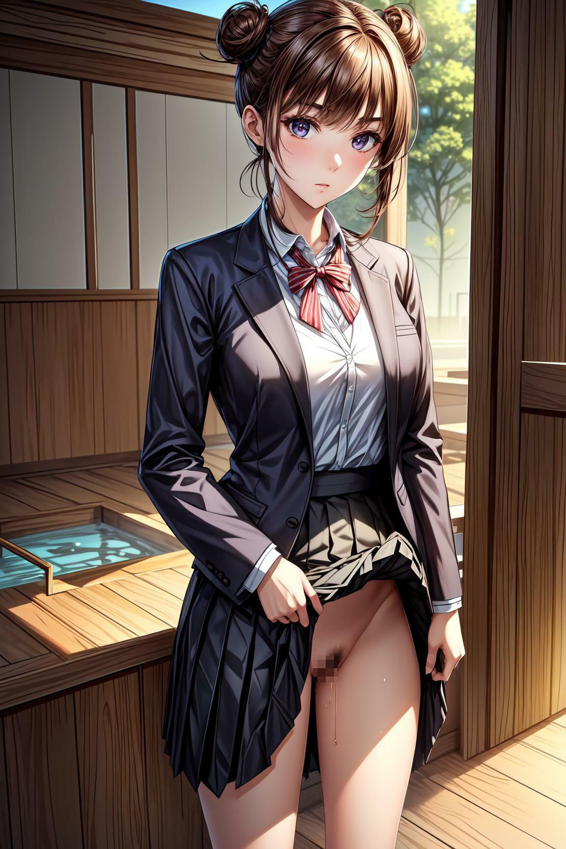 サンプル画像1:制服美少女スカートたくし上げ(Mr.パロプンテ) [d_308366]