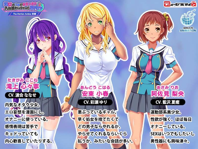 サンプル画像2:男女の役割がまるっきり入れ替わっちゃった世界！？ The Motion Anime 前編(WORLDPG ANIMATION) [d_308409]