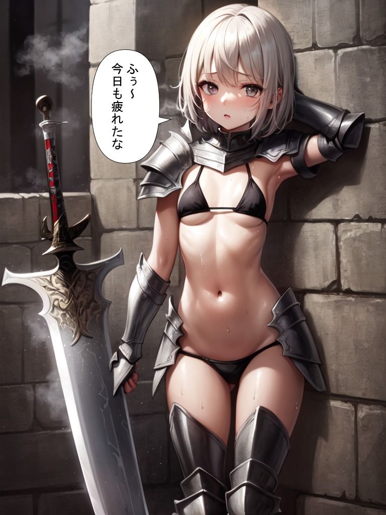 サンプル画像1:襲われたビキニアーマー少女(ぽりっしゅ本舗) [d_308419]