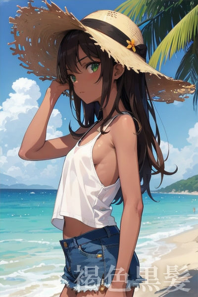 サンプル画像1:褐色黒髪(黒金なつみ) [d_308518]