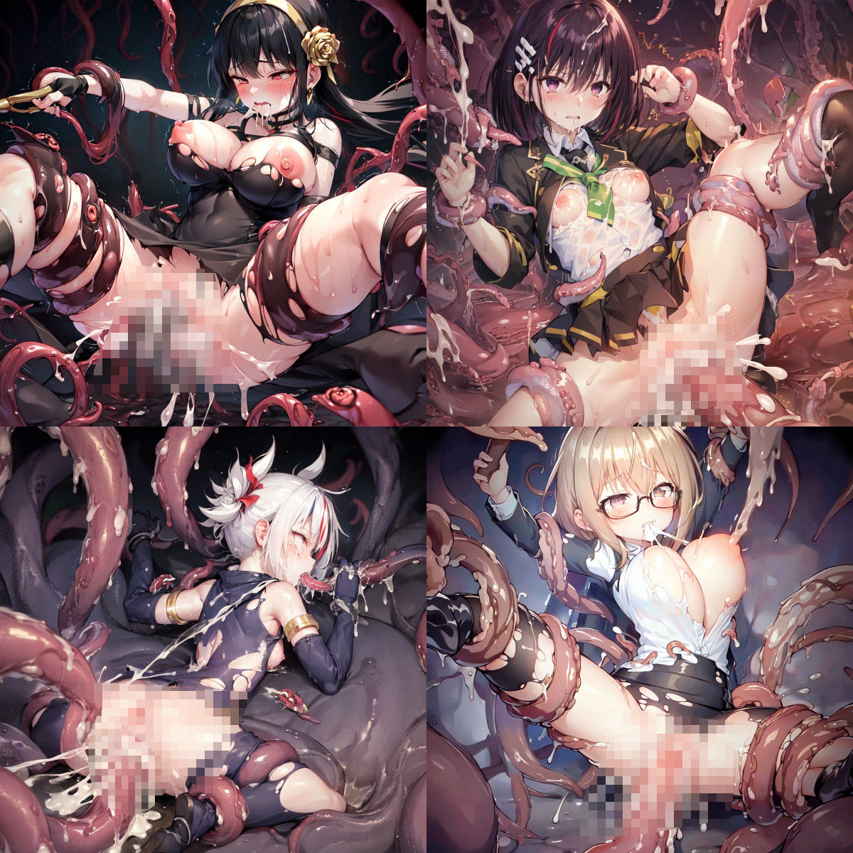 サンプル画像5:アニメキャラ触手辱めCG集 2023夏秋編(AIUEOEKAKI) [d_308546]