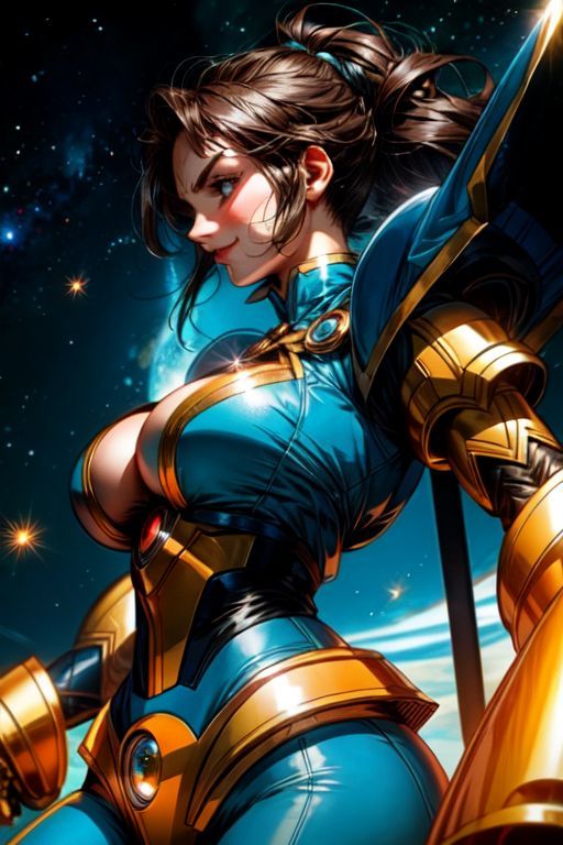 サンプル画像1:爆乳AIメカ娘1(AI出版) [d_308910]