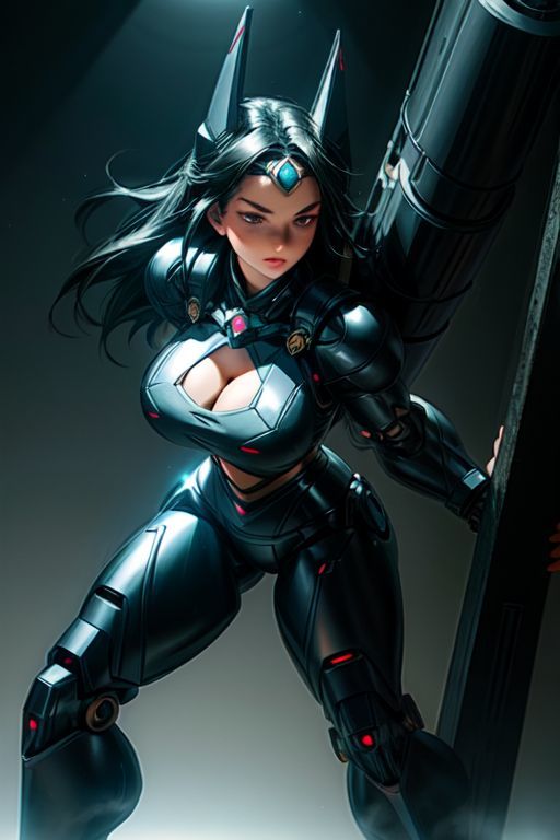 サンプル画像4:爆乳AIメカ娘1(AI出版) [d_308910]