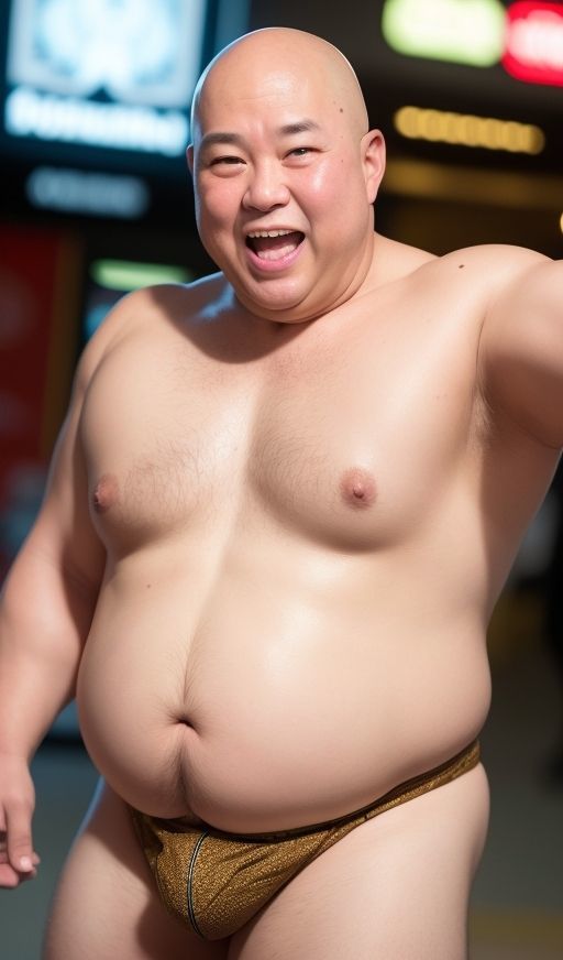 AI@つるピカはげおやじ〜繁華街露出〜 中年 40代 50代 サラリーマン 加齢臭 おじさん おっさん おじ様 紳士 変態おやじ コメディ お笑い スキンヘッド はげちゃびん はげつるぴっか メタボ ビールっ腹 ぽっちゃり デブ 巨漢 プロレス 屋外露出 イケメン パンイチ 乳首 爺 じじい AI生成の画像5