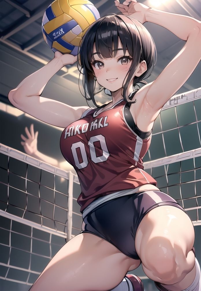 サンプル画像1:弱小バレー部のSEX合宿 【実践練習】(AIグラビア宝庫) [d_309234]