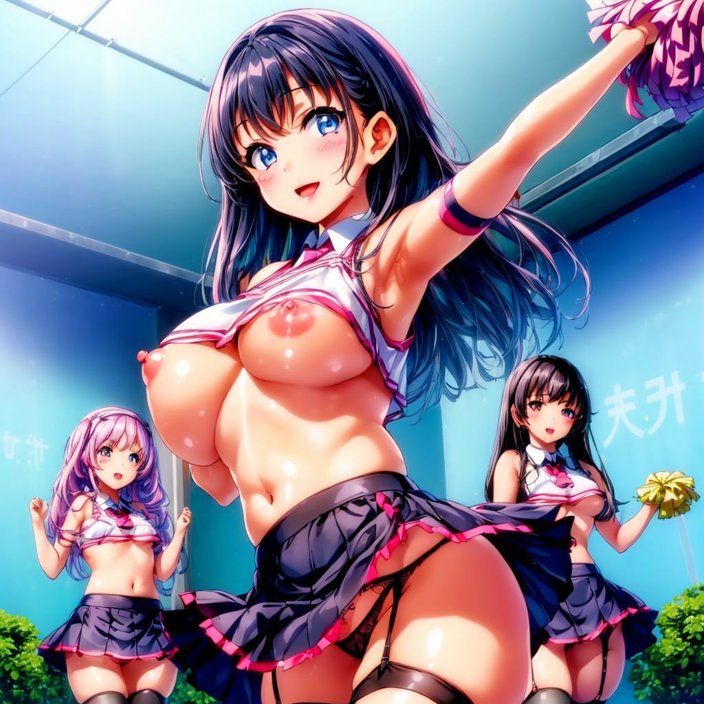 サンプル画像2:スケスケチアリーダー美少女AIイラスト集※アニメ(AIイラスト冒険者) [d_309276]