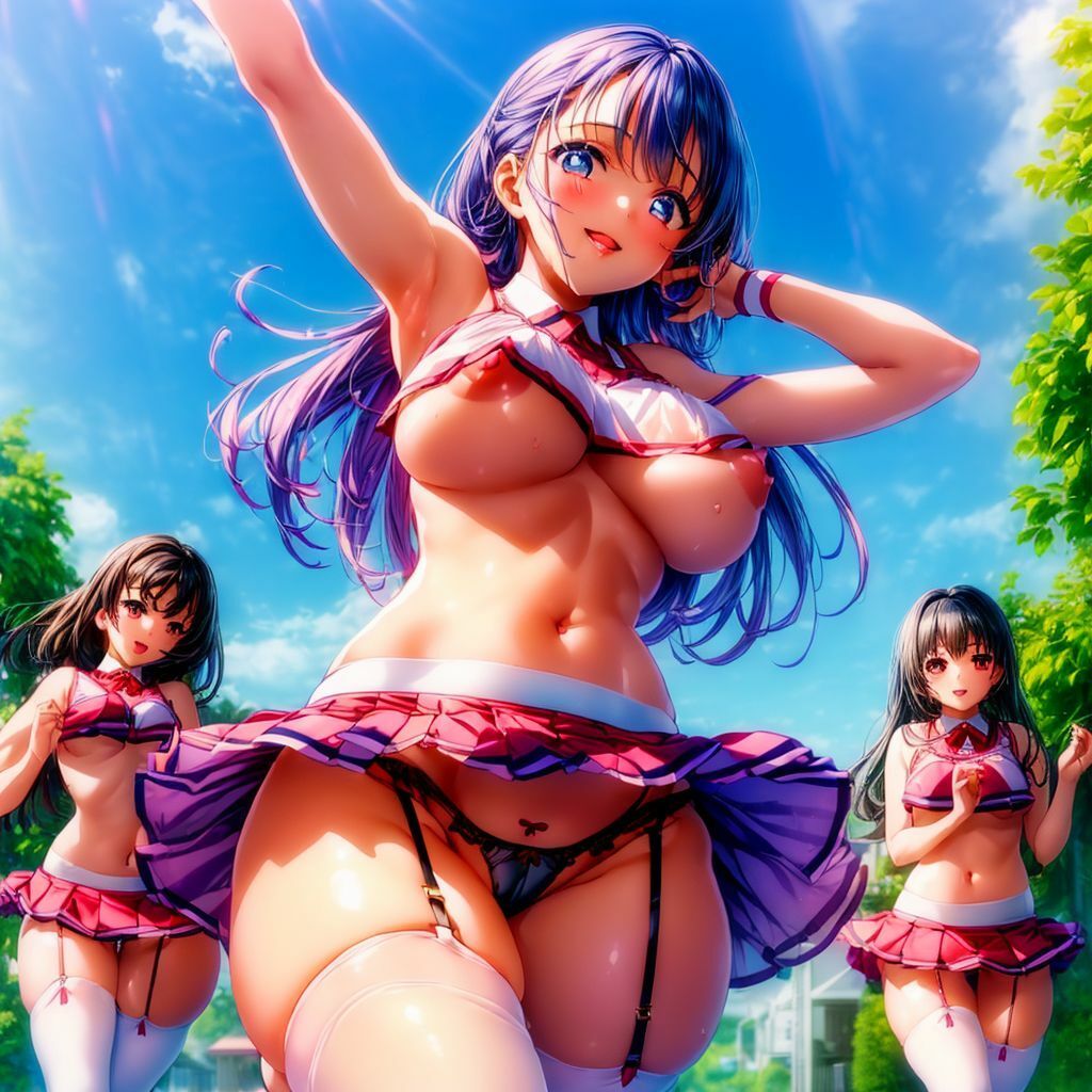 サンプル画像6:スケスケチアリーダー美少女AIイラスト集※アニメ(AIイラスト冒険者) [d_309276]