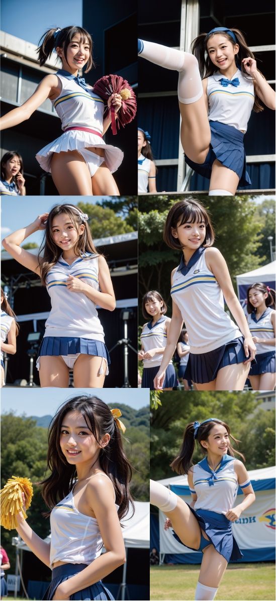 サンプル画像1:【491P】有名JKチアリーディング部全員に強●フ〇ラ！(JJ★Club) [d_309369]