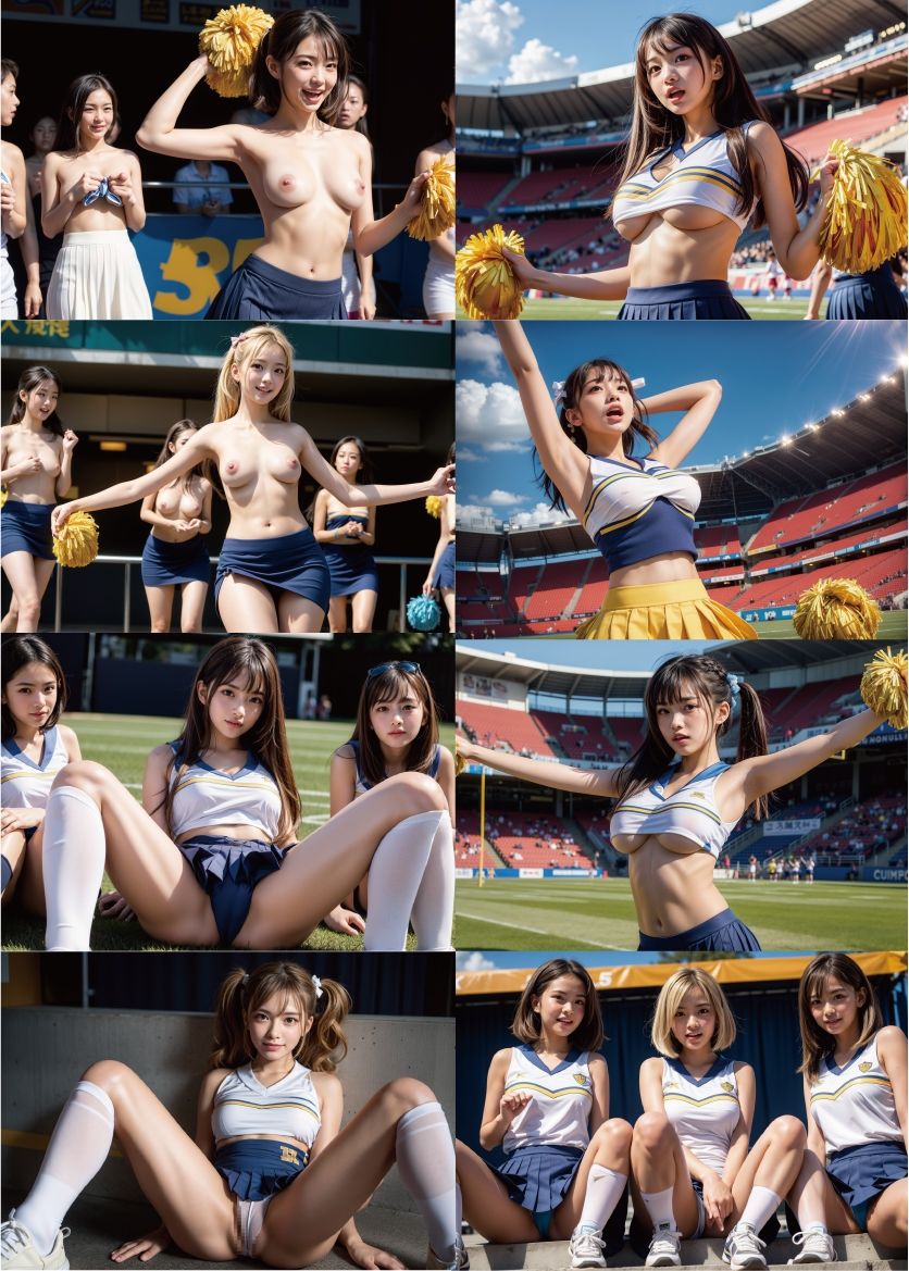 サンプル画像2:【491P】有名JKチアリーディング部全員に強●フ〇ラ！(JJ★Club) [d_309369]