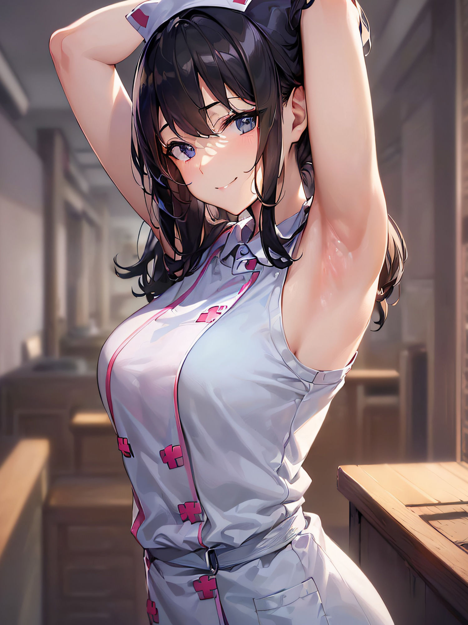 サンプル画像1:新ED治療法！絶対勃起！看護婦さんの腋見せ画像集(senninn) [d_309429]