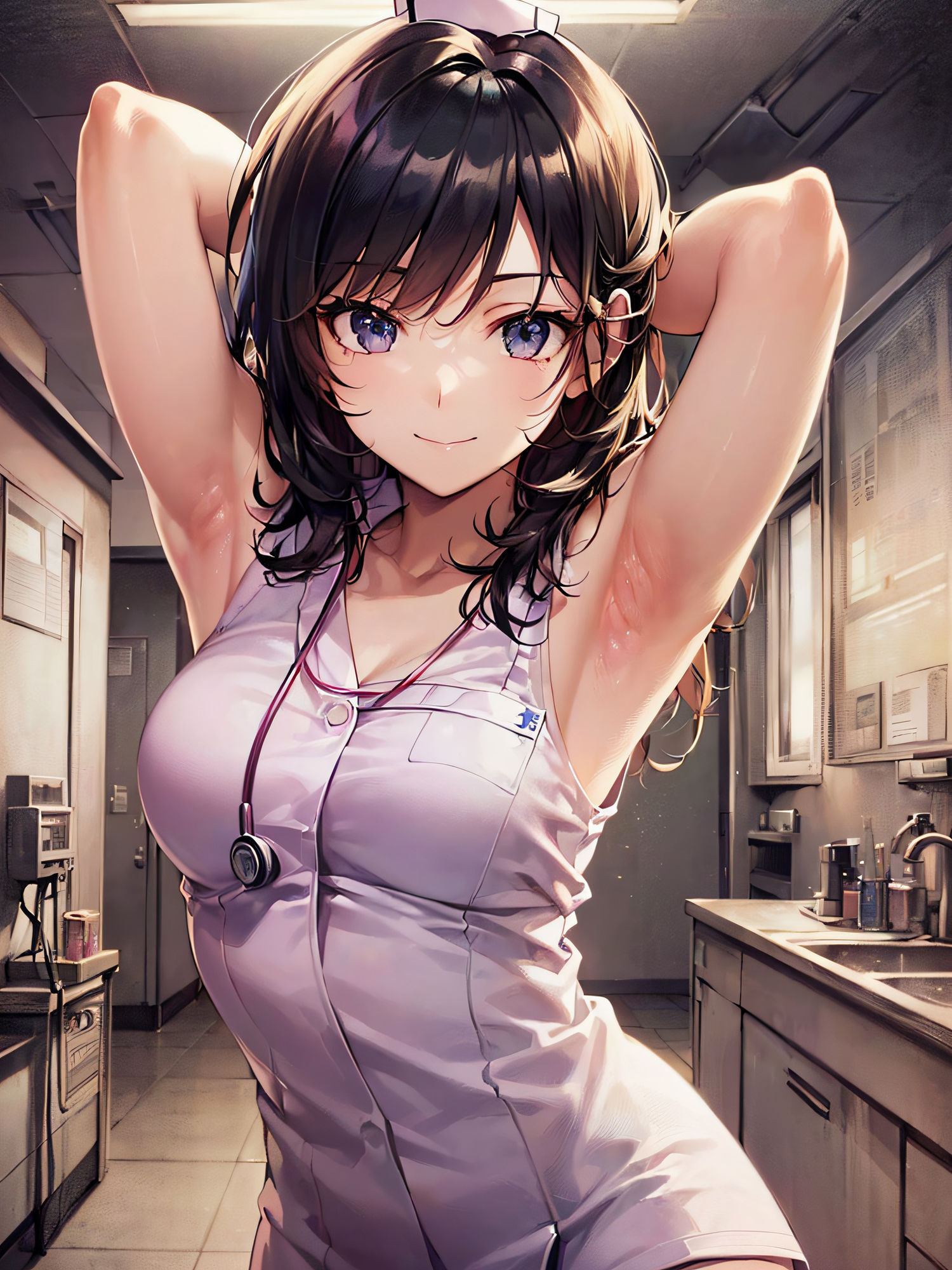 サンプル画像3:新ED治療法！絶対勃起！看護婦さんの腋見せ画像集(senninn) [d_309429]