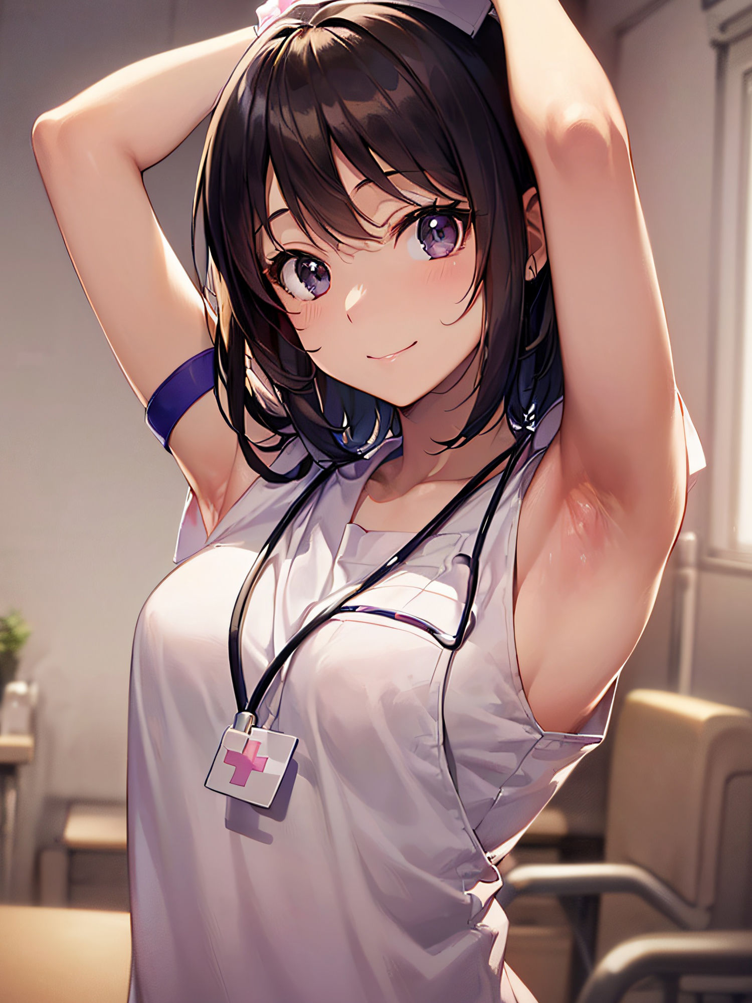 サンプル画像4:新ED治療法！絶対勃起！看護婦さんの腋見せ画像集(senninn) [d_309429]