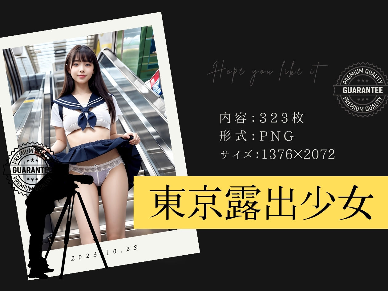 サンプル画像5:エスカレーターで露出するJKたち- 東京露出少女(東京露出少女) [d_309448]