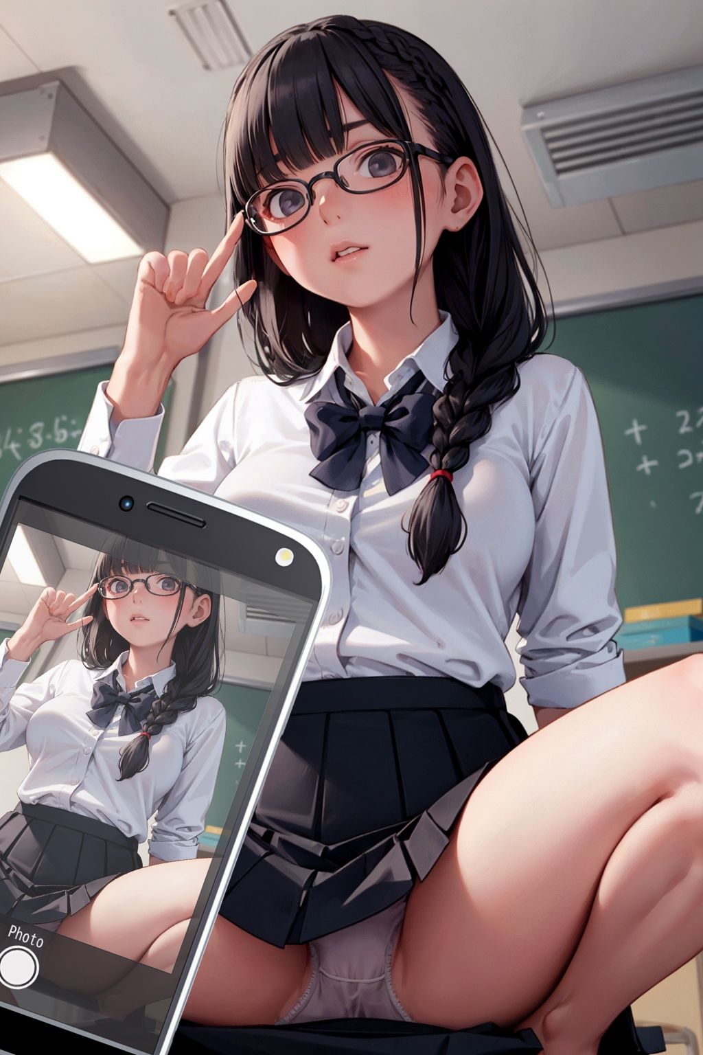 サンプル画像2:HなJ〇めがねPhoto、ぱしゃり！(えーあいきゅーたー) [d_309490]