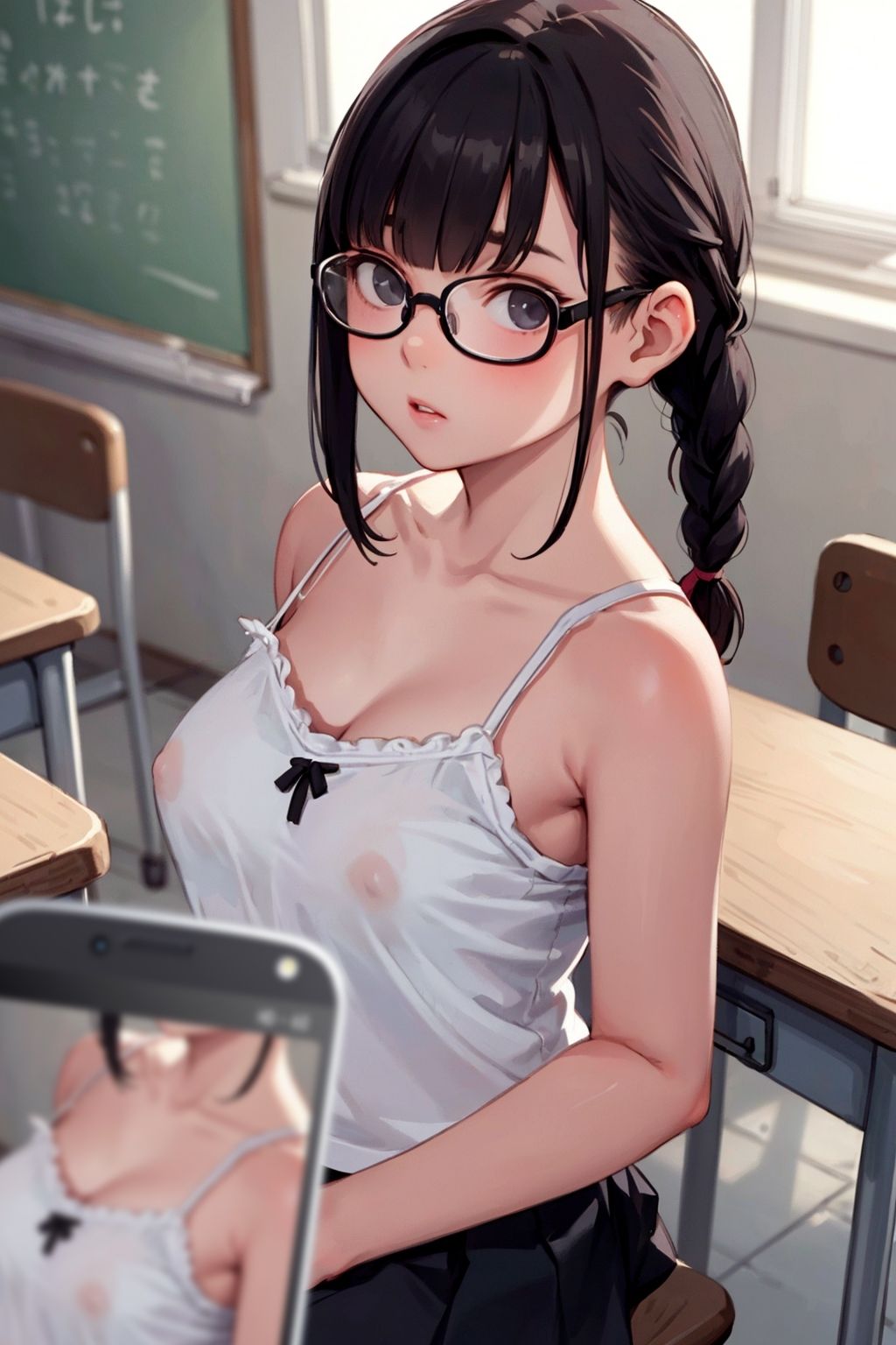 サンプル画像3:HなJ〇めがねPhoto、ぱしゃり！(えーあいきゅーたー) [d_309490]