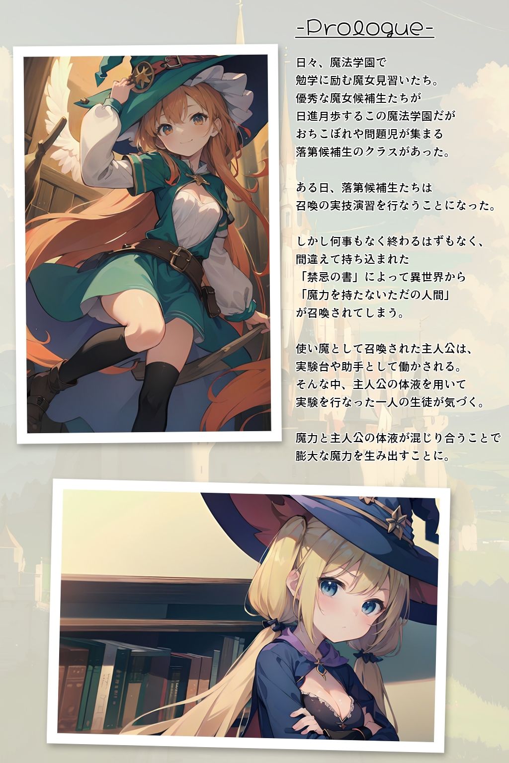 サンプル画像2:見習い魔女の補習授業(0番のりば) [d_309663]