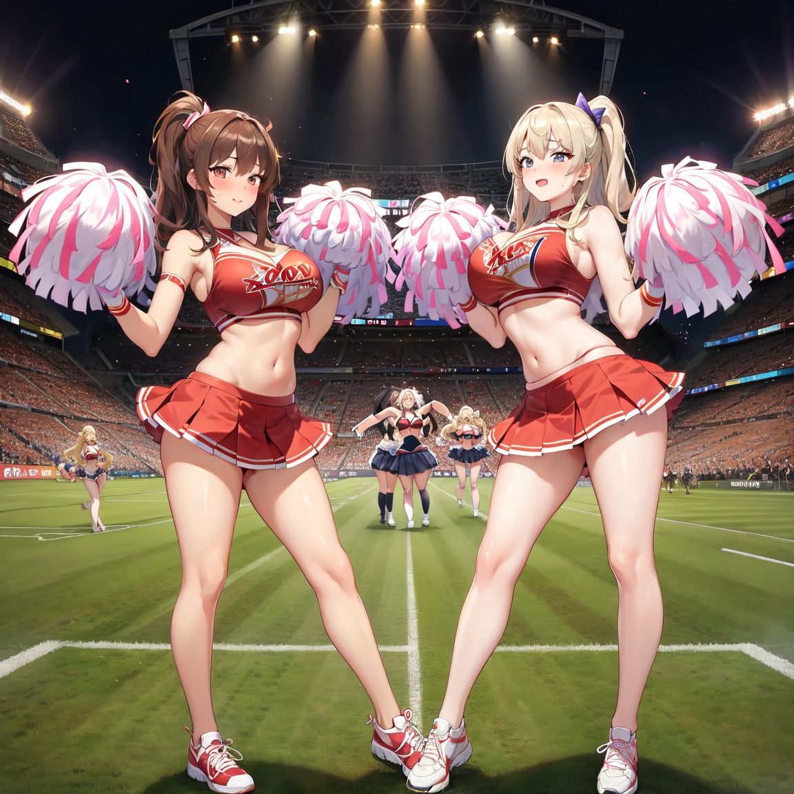 サンプル画像2:【CG100枚】エッチなチアリーダー達(アンバー) [d_309701]