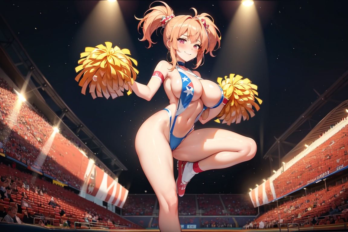 サンプル画像4:【CG100枚】エッチなチアリーダー達(アンバー) [d_309701]