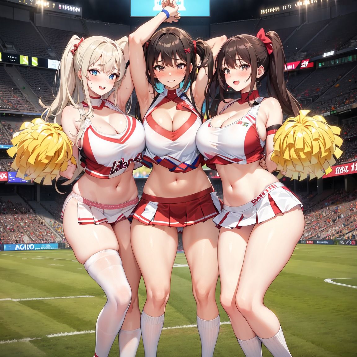 サンプル画像5:【CG100枚】エッチなチアリーダー達(アンバー) [d_309701]