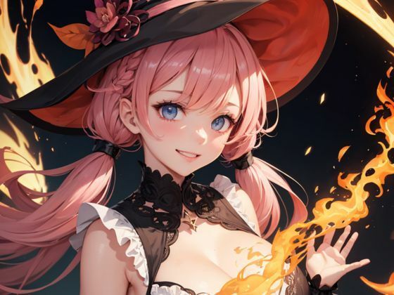 サンプル画像5:AI眼福＋性的イラスト＃1魔女コスメインと女の子200枚(いちはち) [d_309716]