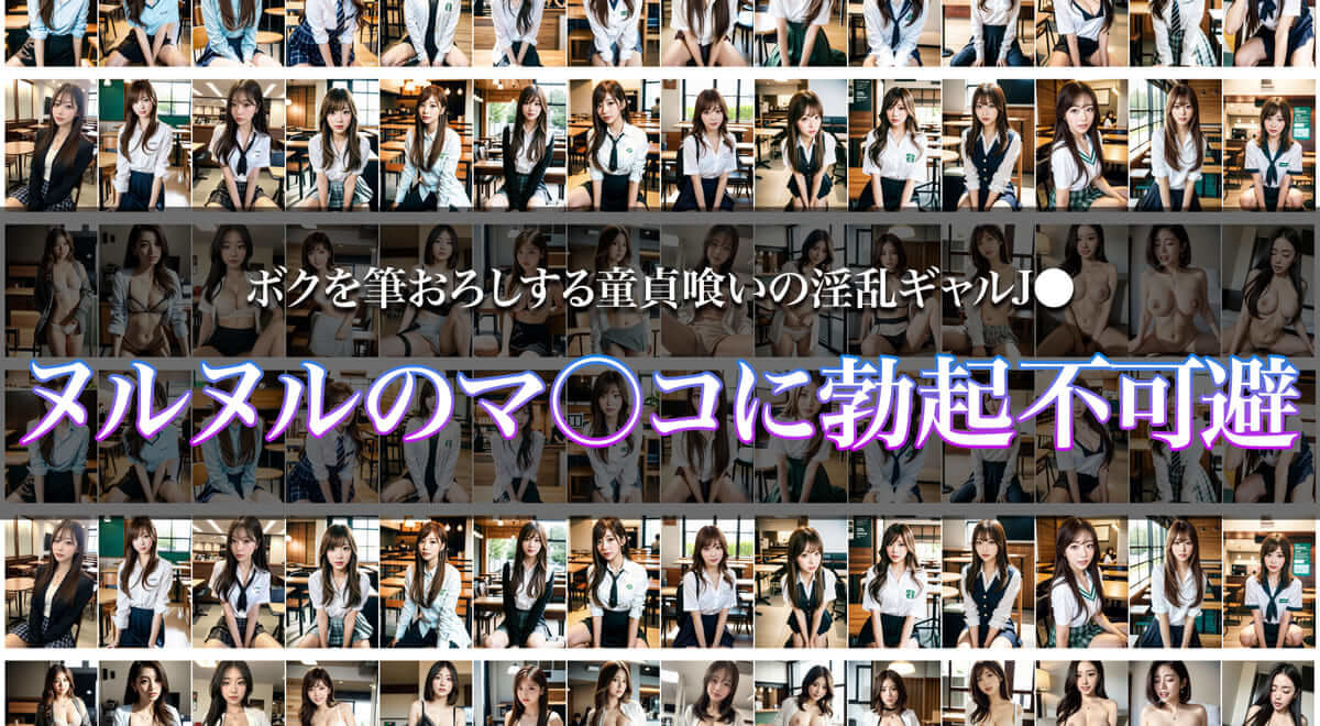 サンプル画像1:「アンタの童貞奪ってあげる♪」ボクを筆おろしする童貞喰いの淫乱ギャルJ●(AI-GALサークル) [d_309827]