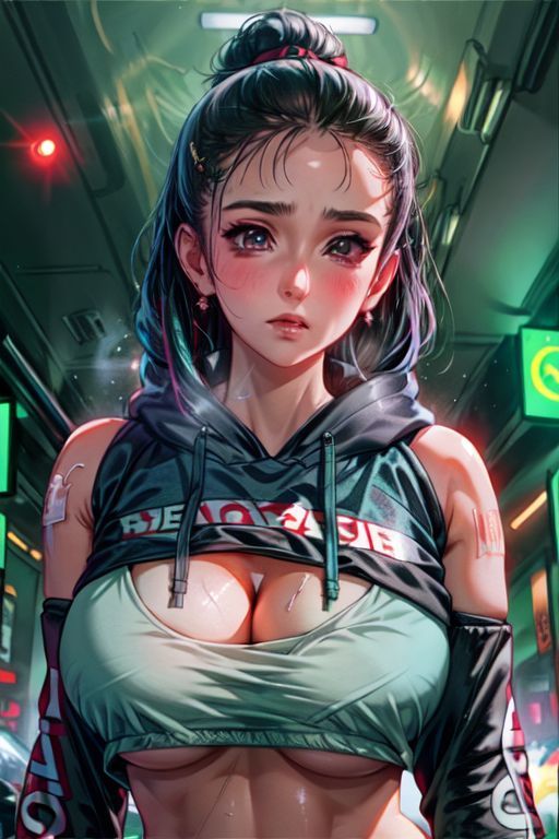 サンプル画像5:爆乳AI下乳1(AI出版) [d_309975]