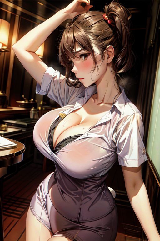 サンプル画像1:爆乳AI働く女1(AI出版) [d_309980]