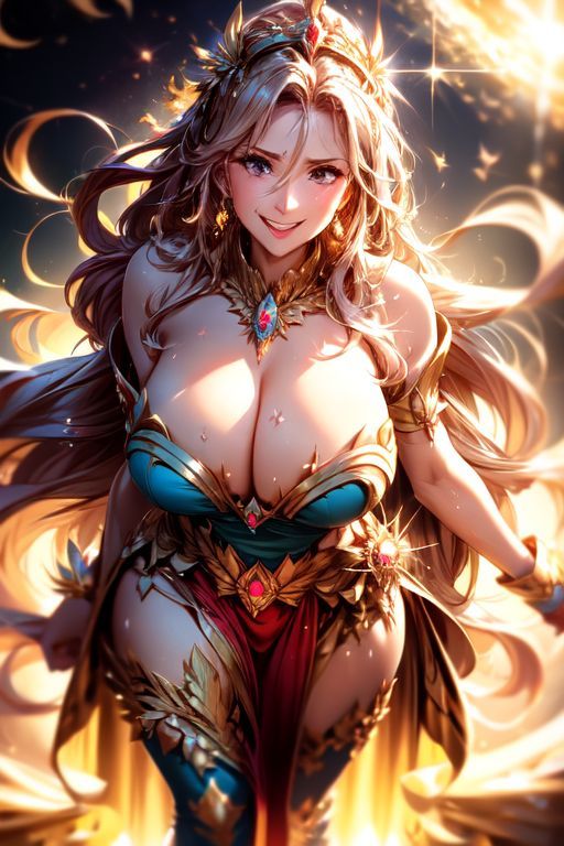 サンプル画像1:爆乳AI光衣装1(AI出版) [d_310006]