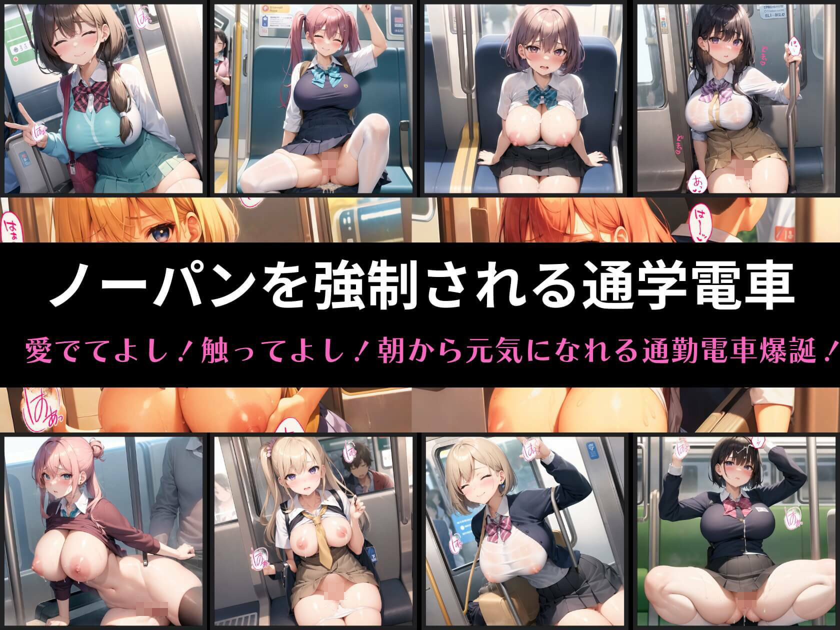 サンプル画像1:ノーパン痴○公認電車3〜朝から元気になれる通勤電車〜【美麗大ボリューム480枚収録！！】(虚構クラブ) [d_310010]