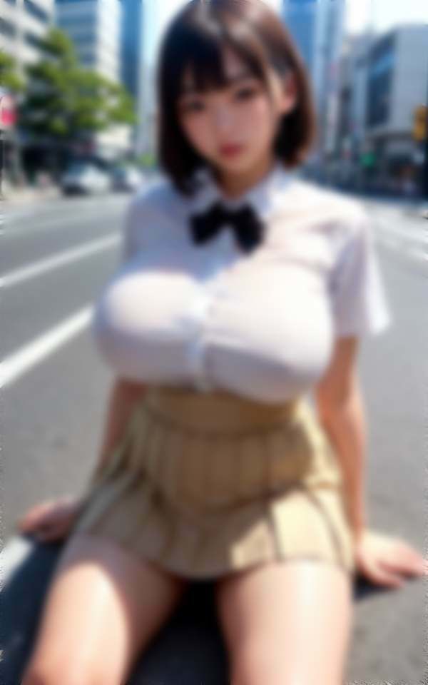 サンプル画像2:ノーブラ爆乳ぽっちゃり美女と街中デート(グラビア館) [d_310170]