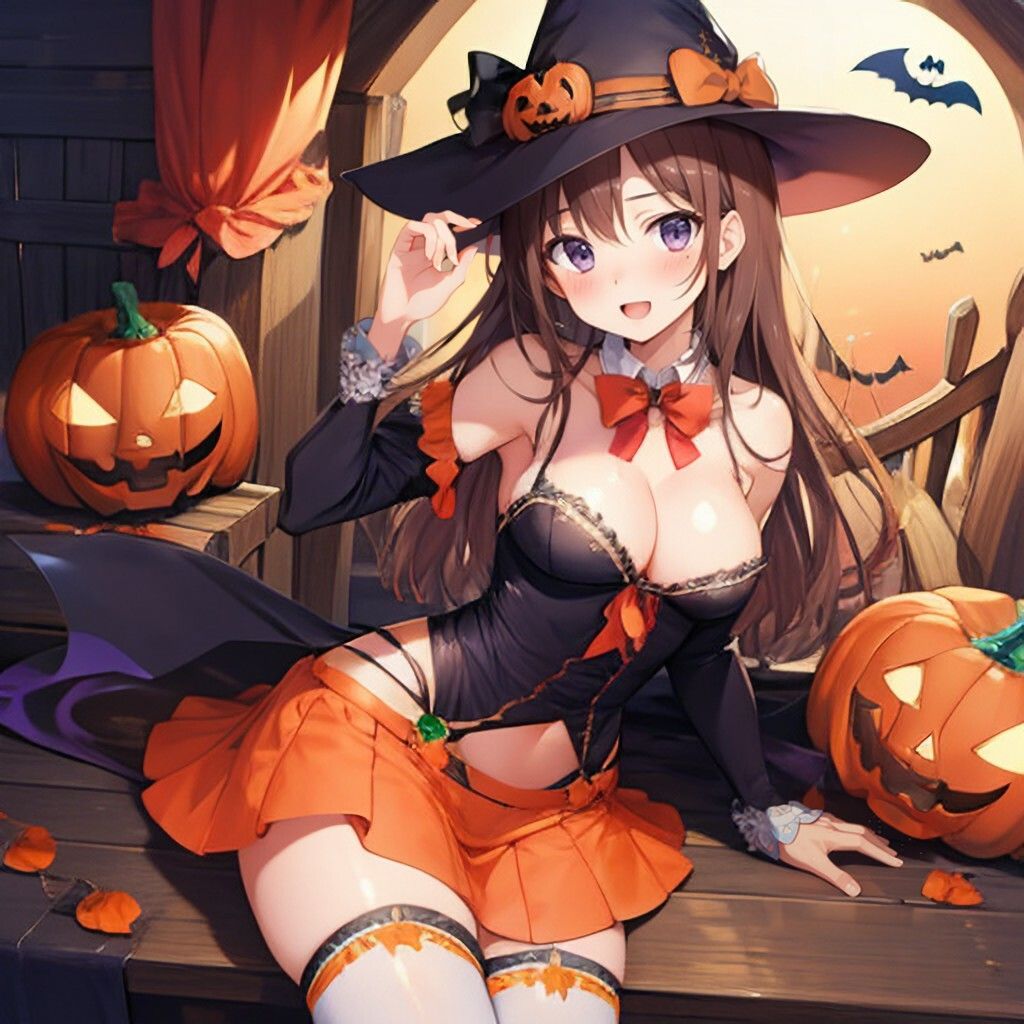 サンプル画像1:ハロウィン風美少女さん(ほげふが) [d_310277]