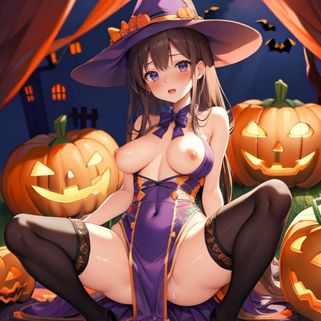 サンプル画像1:ちょっとえっちなハロウィン風美少女さん(ほげふが) [d_310285]