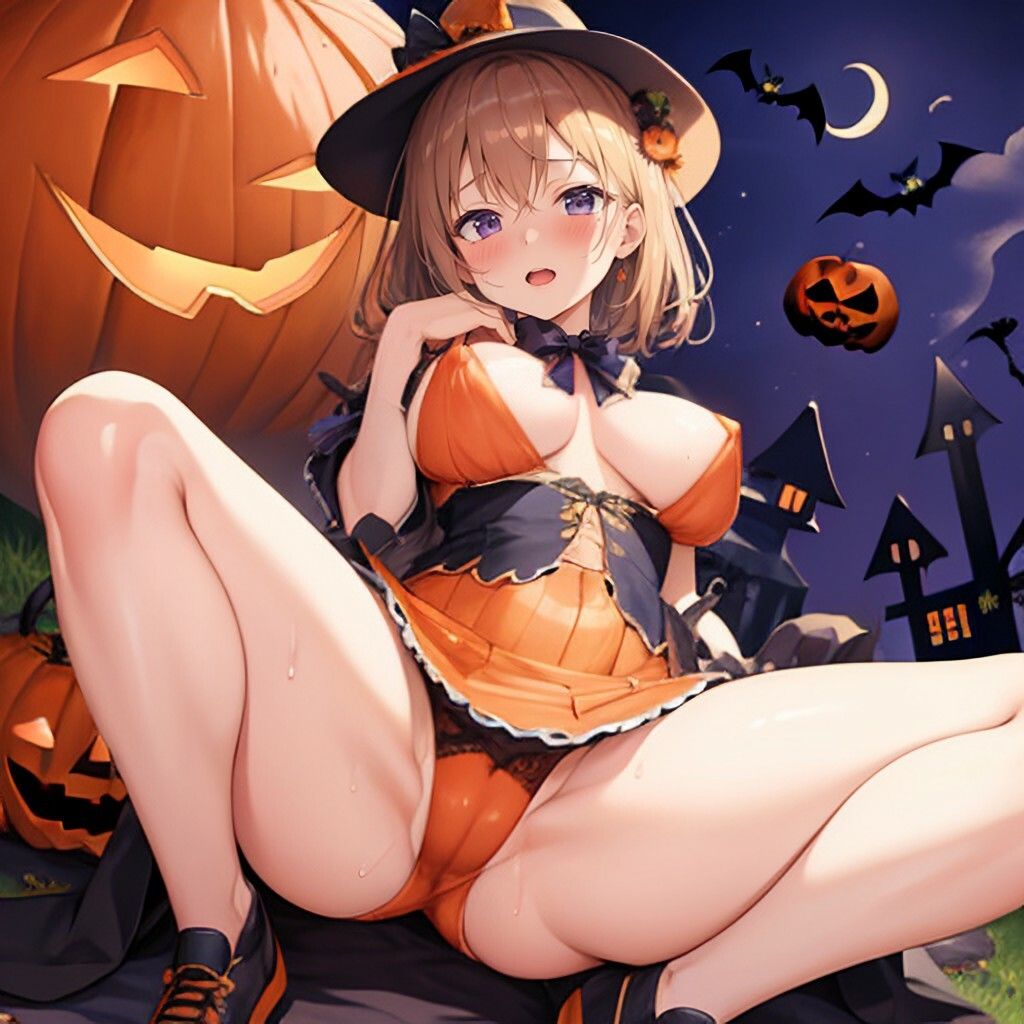 サンプル画像3:ちょっとえっちなハロウィン風美少女さん(ほげふが) [d_310285]