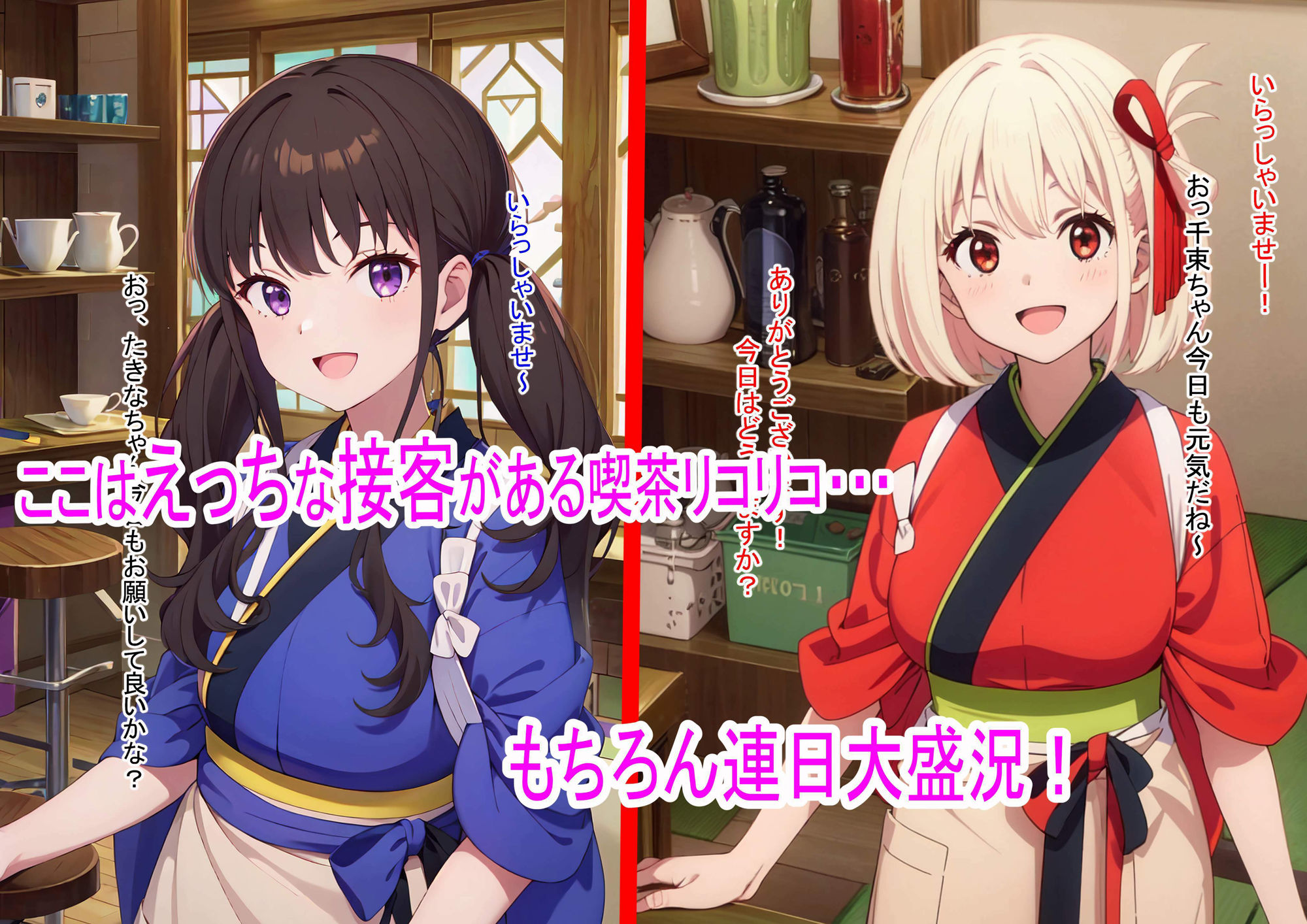 サンプル画像1:ドスケベ喫茶リコリコ！〜千束とたきなのえっちな接客CG集〜(らいとサークル) [d_310325]